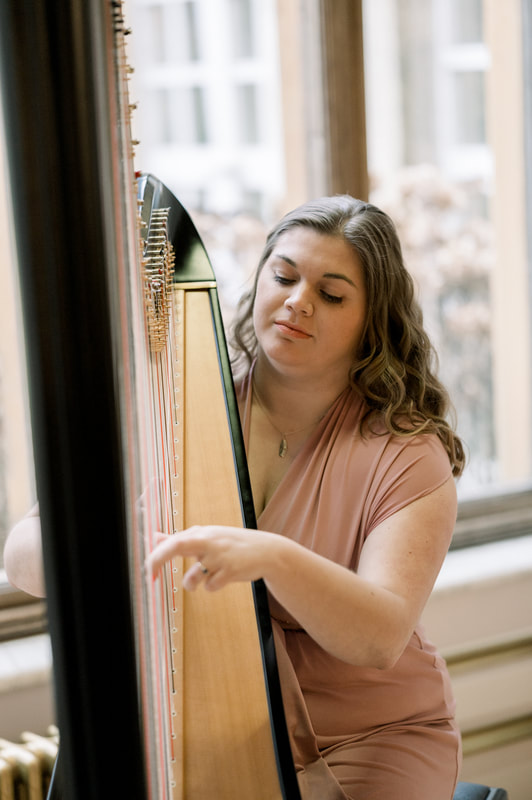 harriet flather musician harlaxton manor harpist