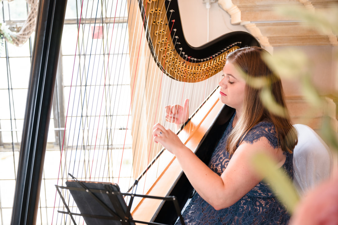 harriet flather musician normanton church wedding harpist